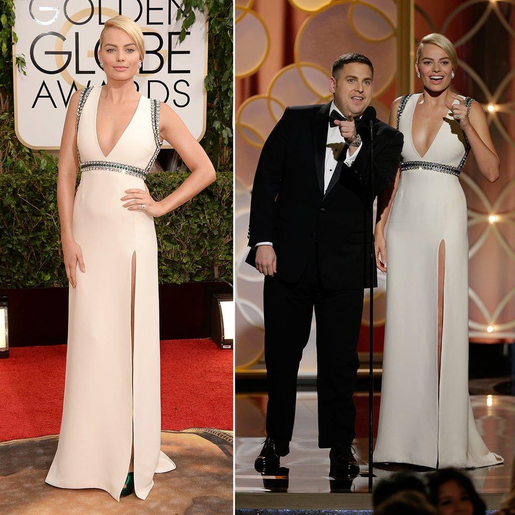 2014 Golden Globes Logo - Margot Robbie in White Gucci Dress at 2014 Golden Globes | POPSUGAR ...