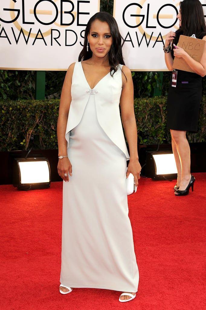 2014 Golden Globes Logo - Pregnant Kerry Washington Pictures at 2014 Golden Globes | POPSUGAR ...