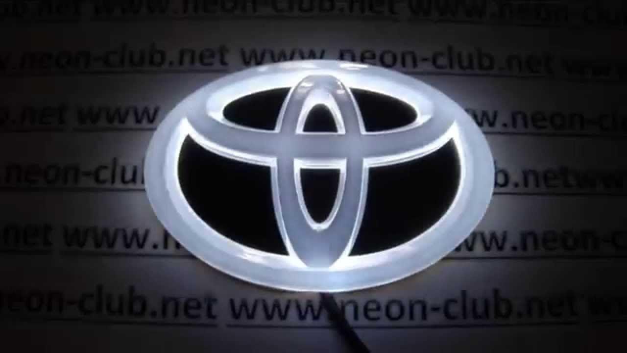 Del Toyota Logo - Tuning auto accessories car decal 4D toyota emblem, led lights, logo ...