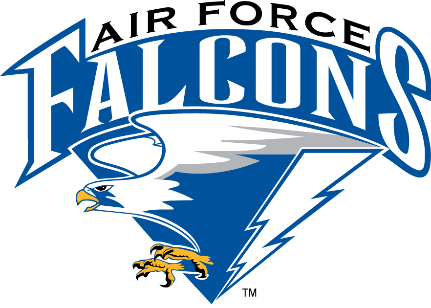 Lightning Bolt Sport Logo - Air Force Falcons Primary Logo (1995) - Falcon with lightning bolt ...