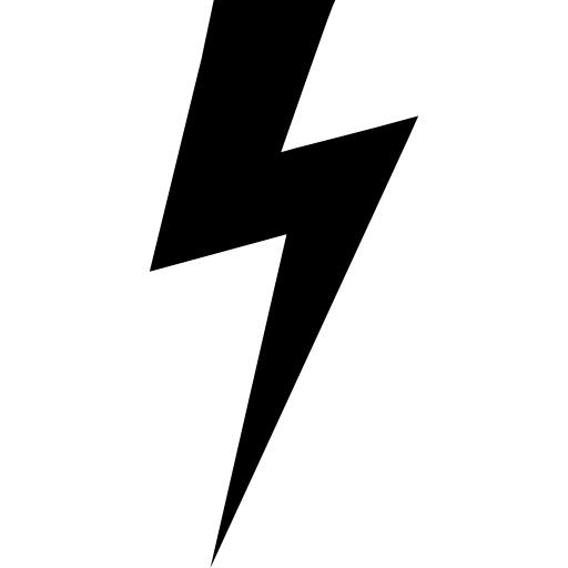 Lightning Bolt Sport Logo - Lightning bolt black shape Icons | Free Download