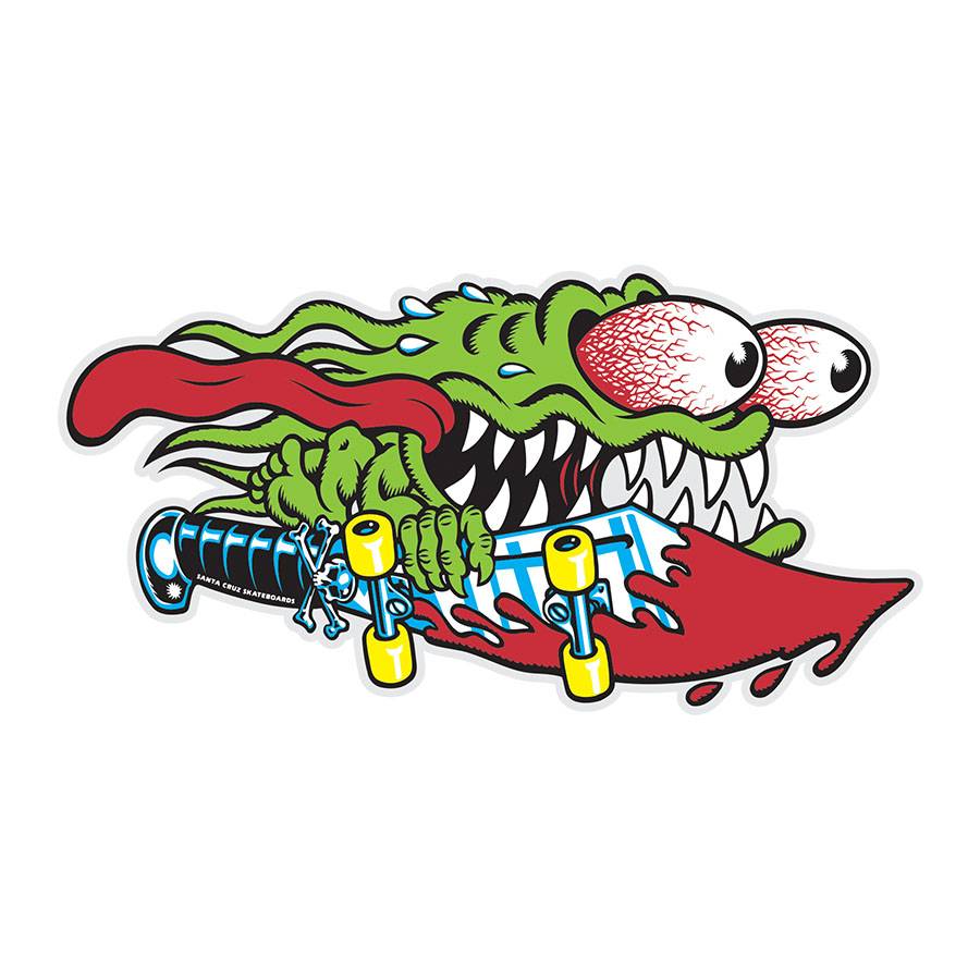 Santa Cruz Skateboards Logo - Santa Cruz Skateboards Santa Cruz Slasher Sticker - Green - Attic ...