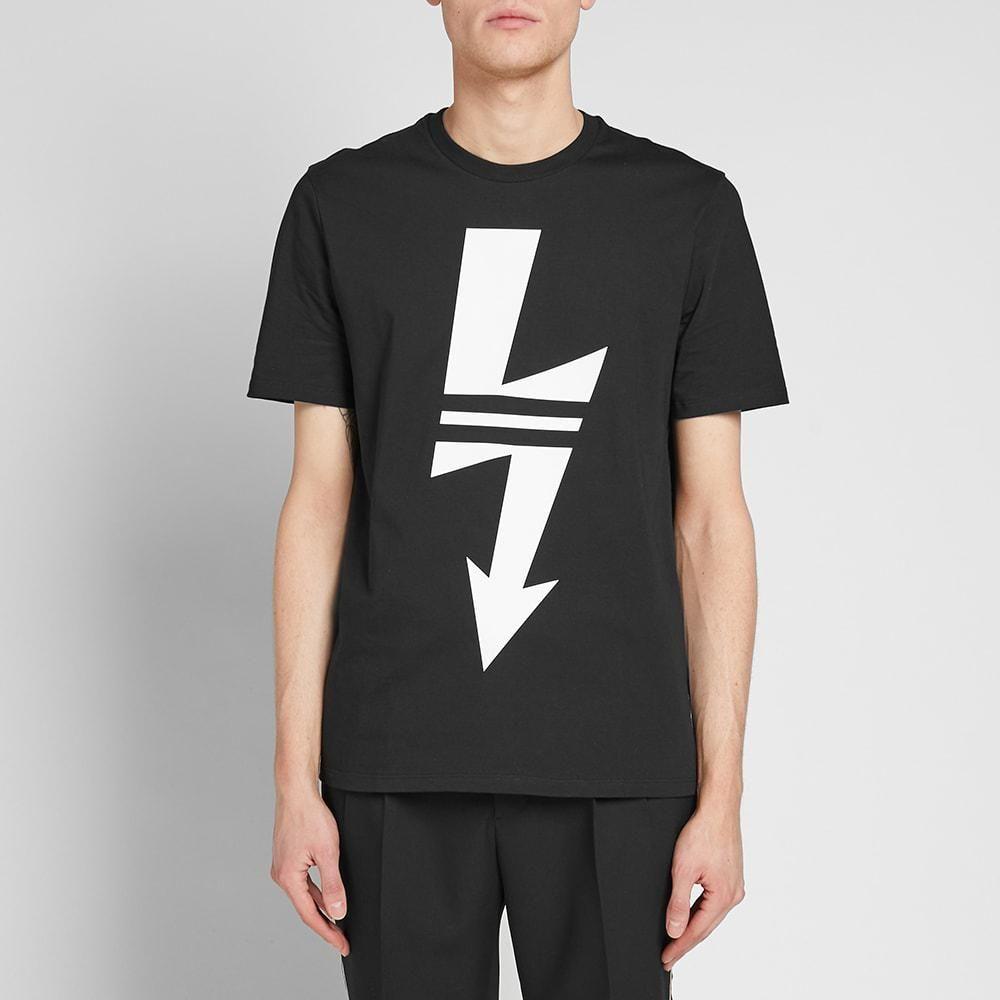 Lightning Bolt Sport Logo - Neil Barrett Lightning Bolt Sport Tee in Black for Men - Lyst