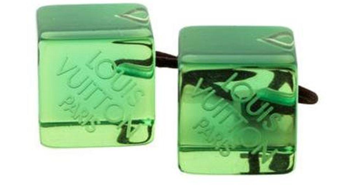 Louis Vuitton Green Logo - Lyst - Louis Vuitton Logo Hair Cubes in Green