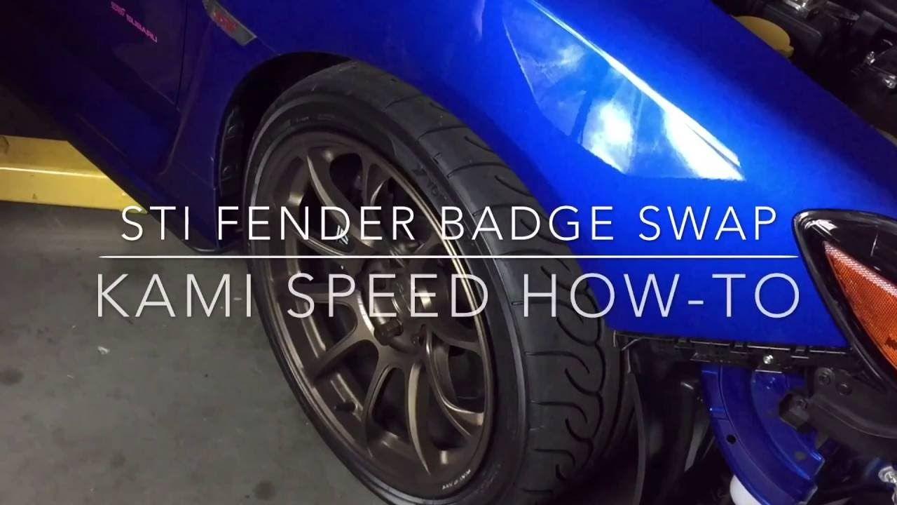 2015 WRX Black Logo - 2015+ Subaru WRX STi Black Fender Badge Replacement How-To/ DIY ...