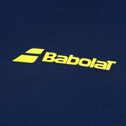 Dark Blue and Yellow Logo - Babolat Performance Crew Neck T-Shirt Men - Dark Blue, Yellow buy ...