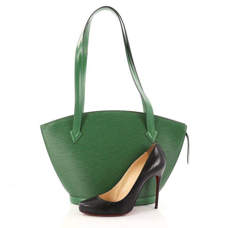 Louis Vuitton Green Logo - Louis Vuitton Epi Leather PM Saint Jacques Handbag