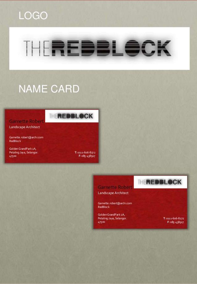 Red Block F Logo - Company profile ici print