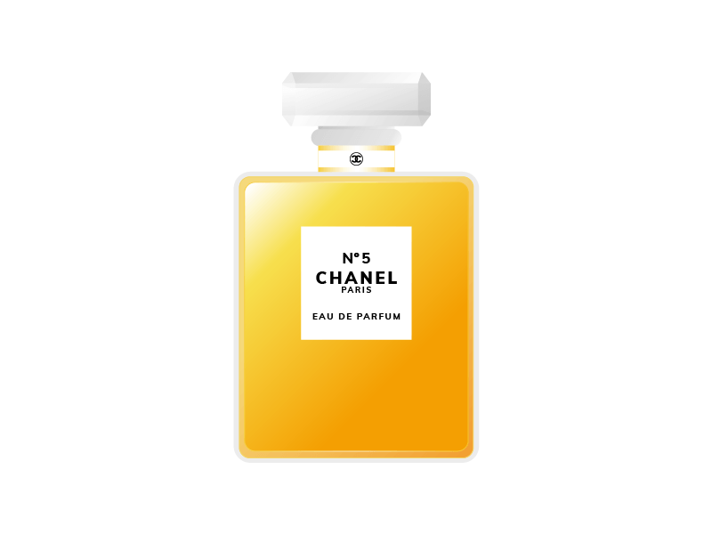 Perfume Chanel Gold Logo - Chanel N5 Perfume Icon by Felicia Antal | Dribbble | Dribbble