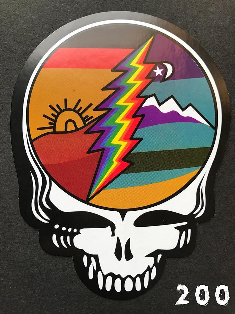 Grateful Dead Stealie Logo - Grateful Dead Steal Your Face Day & Night Sticker – ImagineMystic.com