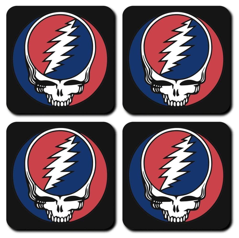 Grateful Dead Stealie Logo - Amazon.com | Grateful Dead - Steal Your Face Coasters 4 x 4in: Coasters
