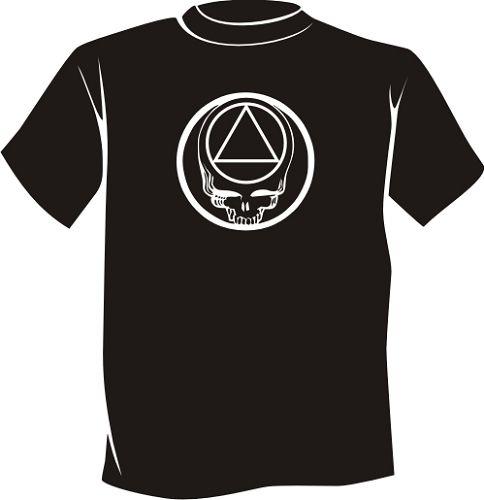 Grateful Dead Stealie Logo - Grateful Dead AA Stealie TShirts | Recovery TShirts for Wharf Rats ...
