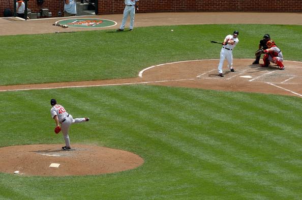 Colon White with Red Ball Logo - Bartolo Colon Photo Red Sox v Baltimore Orioles