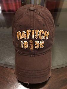Brown Moose Logo - Abercrombie & Fitch Mens Fitted Broken In Hat Size Small Brown Moose