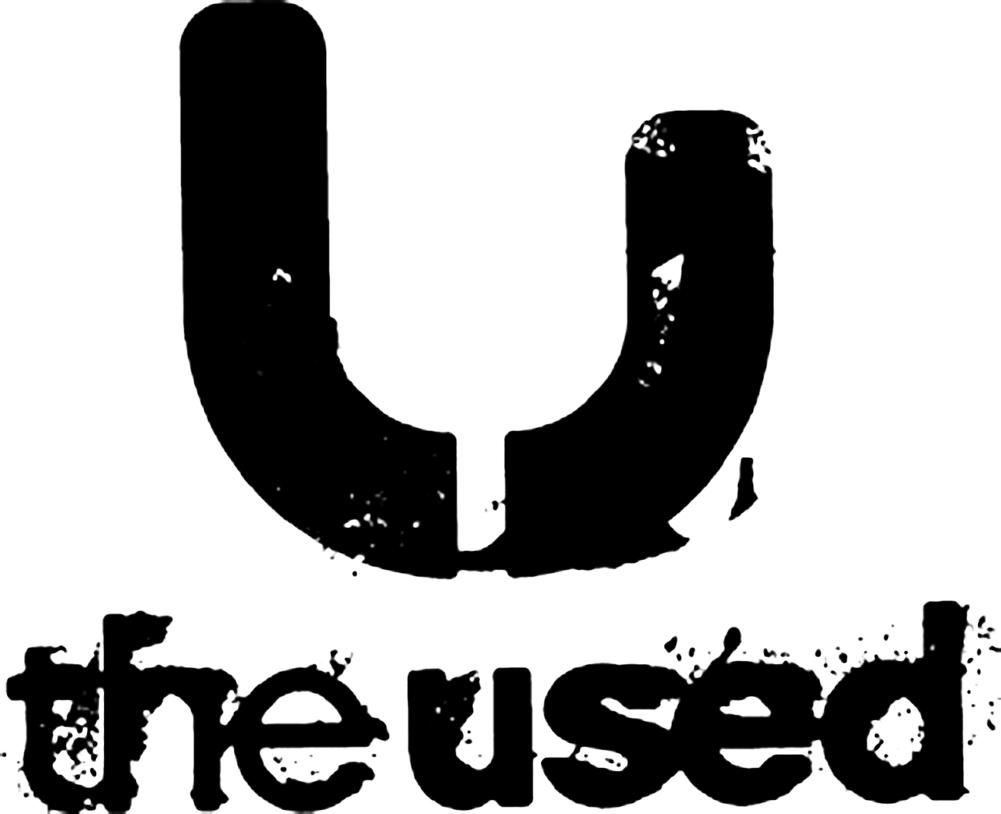 The Used Logo - The Used U Rub-On Sticker - Black