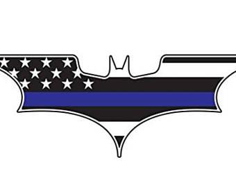 Batman Thin Blue Line Logo - Blue line batman | Etsy