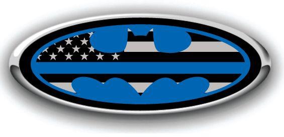 Batman Thin Blue Line Logo - Batman Ford Thin Blue Line Emblem Decals: AutoGrafix Designs CHEVY ...