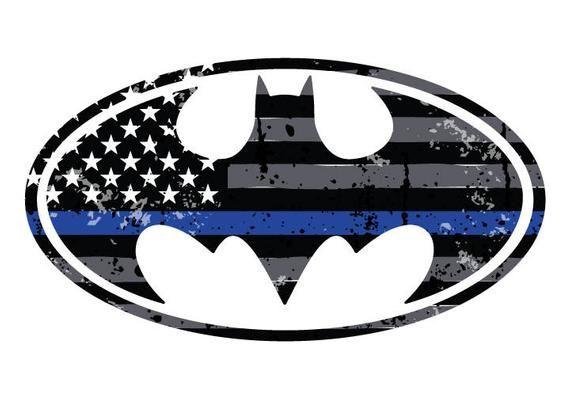 Batman Thin Blue Line Logo - Thin Blue Batman Superhero Vehicle Decal. Vinyl Decal. Law | Etsy