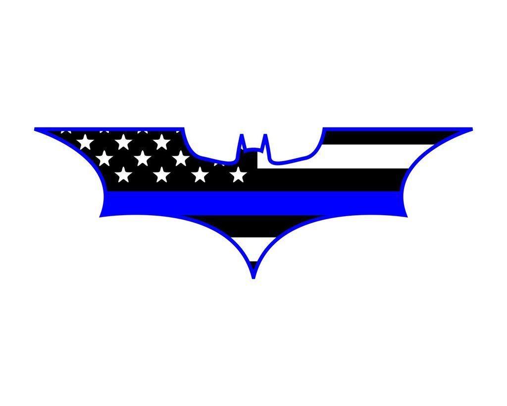 Thin Blue Batman Logo - Thin Blue Line Batman Bat Window Decal Vinyl Sticker Cars Trucks ...