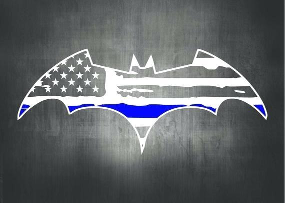Batman Thin Blue Line Logo - thin blue line batman – BernettaKnighten