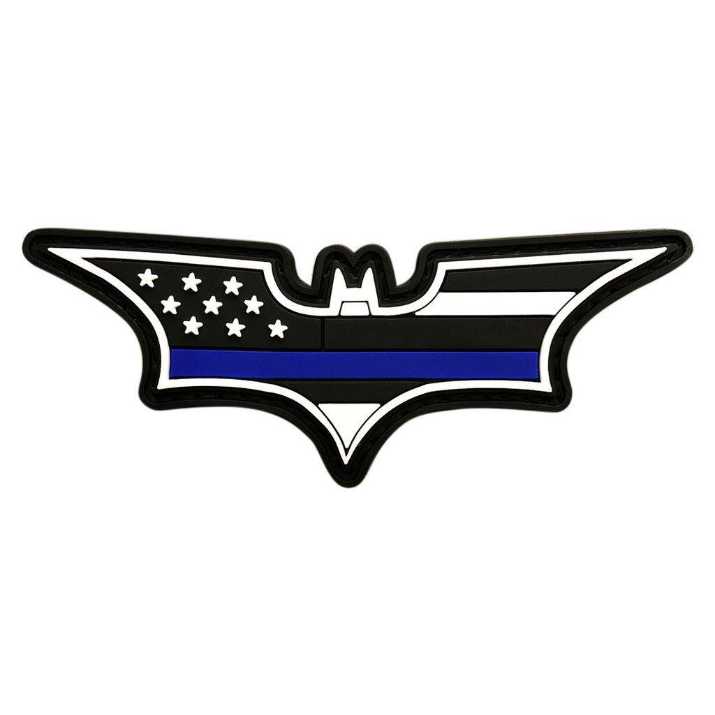 Batman Thin Blue Line Logo - Batman Thin Blue Line Patch (PVC)