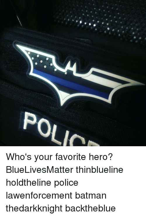 Thin Blue Batman Logo - Who's Your Favorite Hero? BlueLivesMatter Thinblueline Holdtheline ...