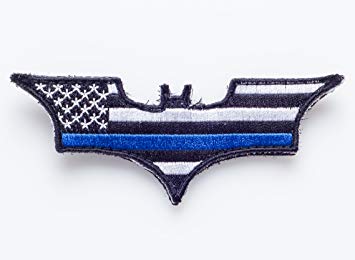 Batman Thin Blue Line Logo - Police Thin Blue Line Batman Patch: Arts, Crafts & Sewing