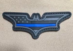 Batman Thin Blue Line Logo - Thin Blue Line Urban American Flag Batman PVC Patch | eBay
