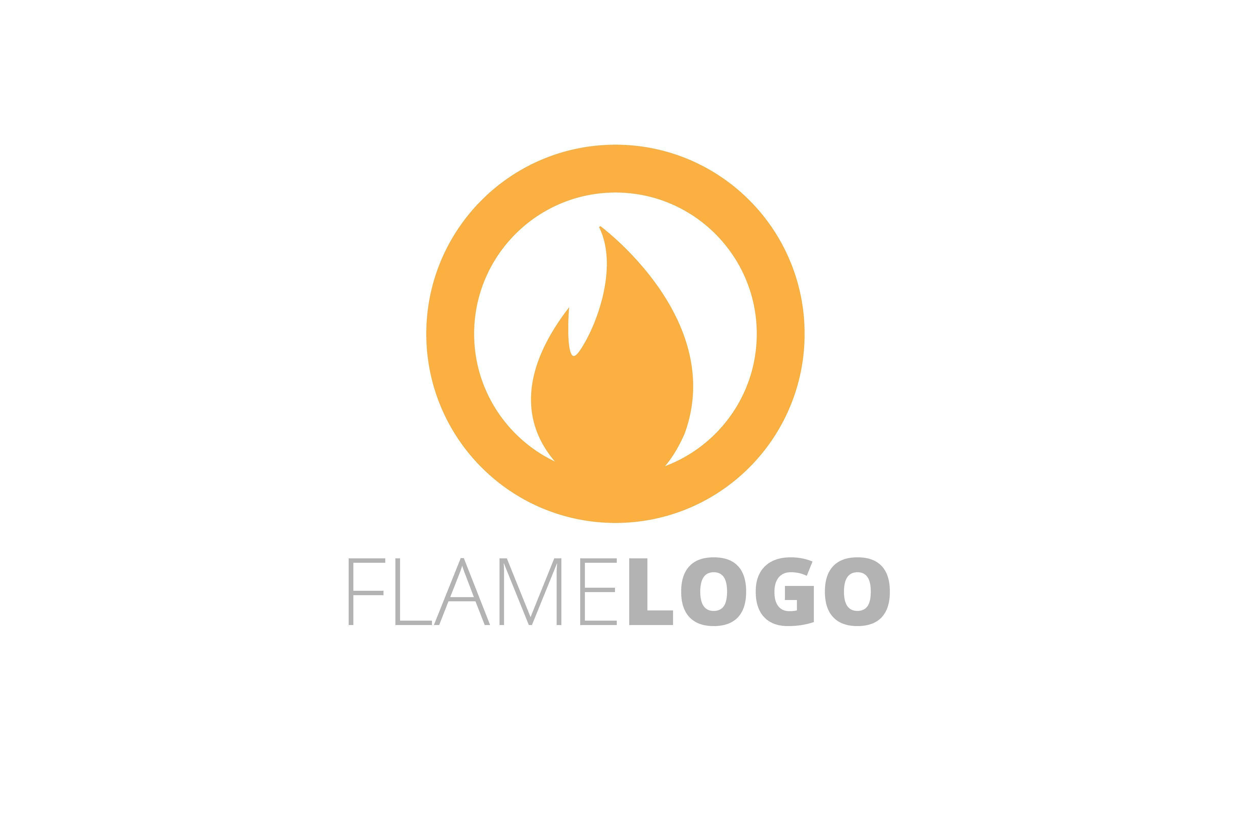 Orange Flame Logo - Flame Logo ~ Logo Templates ~ Creative Market