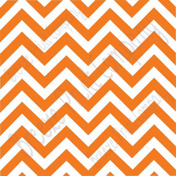 Orange Chevron Logo - Patterned Vinyl Orange chevron craft vinyl sheet HTV or