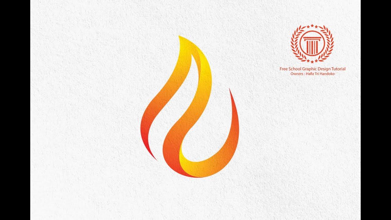The Flame Logo - logo design illustrator - adobe illustrator tutorial logo design for ...
