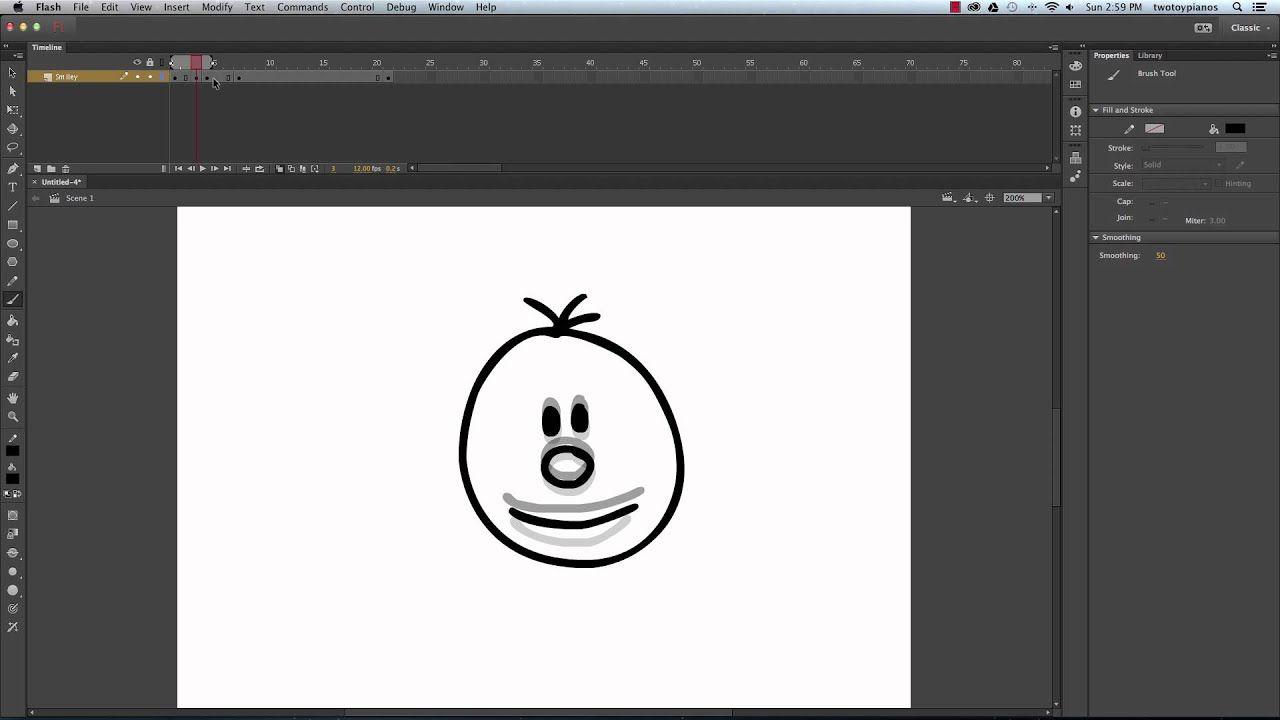 Flash CC Logo - Animating a Change in Facial Expression - Adobe Flash CC - YouTube