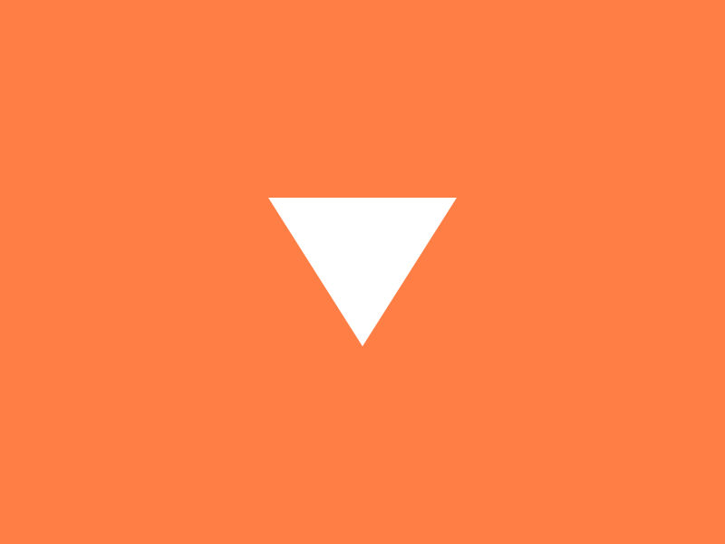 Orange Upside Down Triangle Logo - White Triangle by Design God | Dribbble | Dribbble
