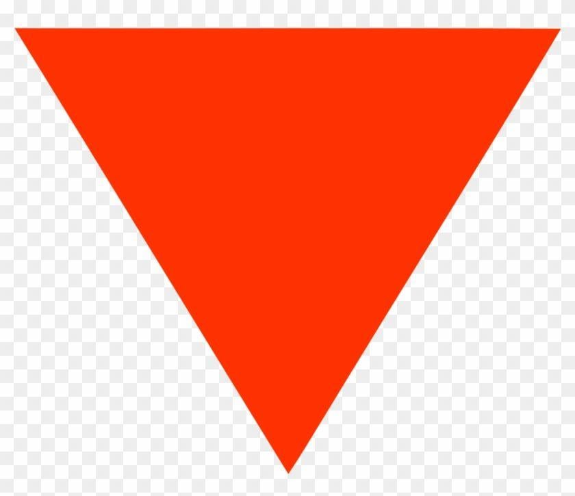 Orange Upside Down Triangle Logo - File Triangle Down Red Triangle