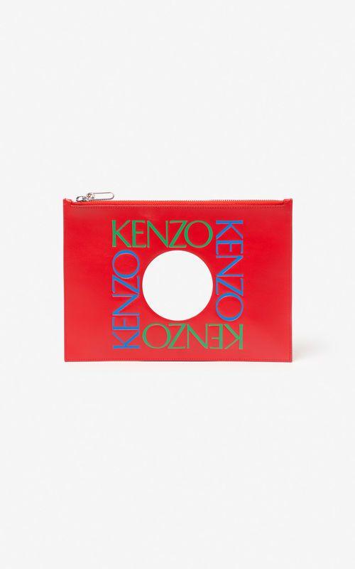 Square in a Red F Logo - Women's Clutches