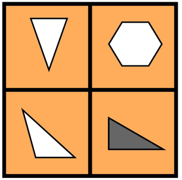 Orange Upside Down Triangle Logo - Upside Down” Triangle – Math Meanderings