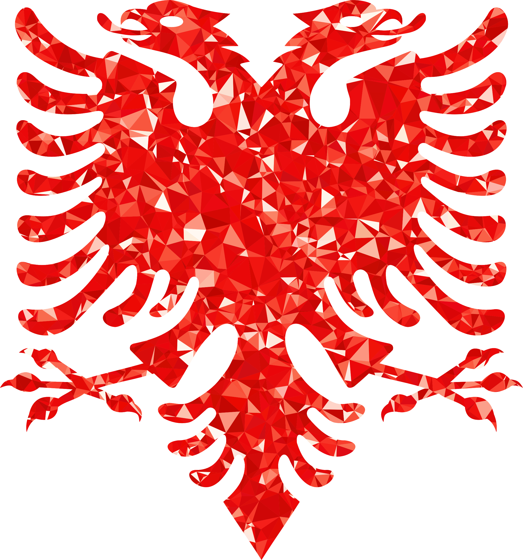 Red Double Headed Eagle Logo - Clipart - Ruby Double Headed Eagle