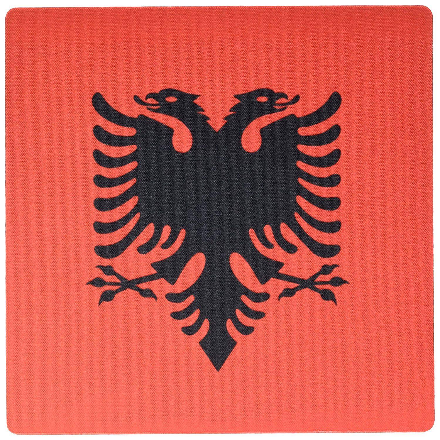 Red Double Headed Eagle Logo - Buy 3DRose Flag of Albania black double headed eagle