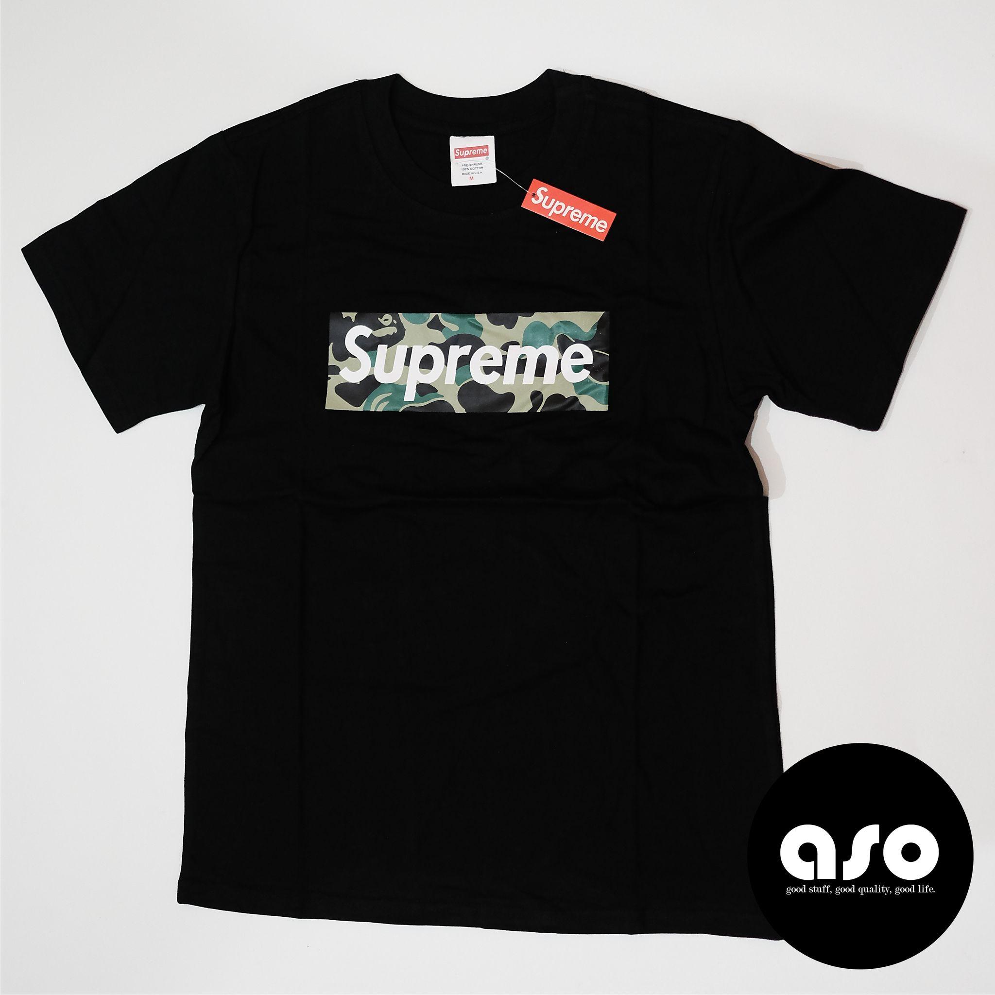 Supreme Army Logo - Jual Supreme Army Logo Box Tshirt Black.ID