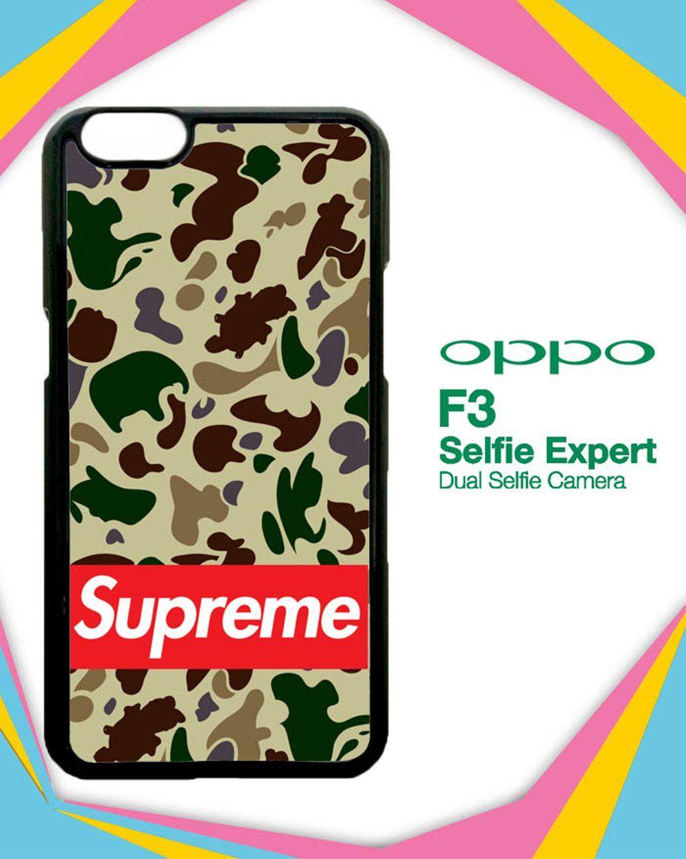 Supreme Army Logo - Jual Casing Custom Hardcase OPPO F3 Supreme camo army logo Case ...