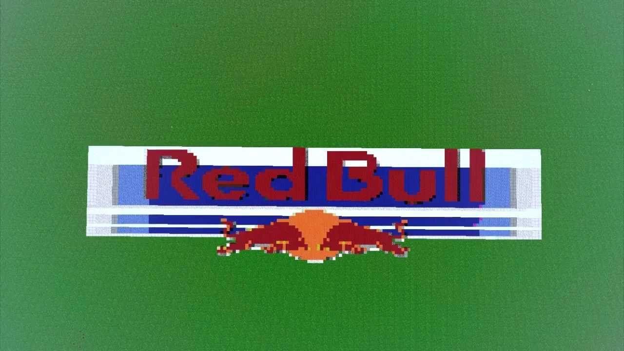 Red Minecraft Logo - Minecraft: Epic Speed Build - Red Bull Logo - YouTube