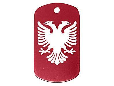 Red Double Headed Eagle Logo - Amazon.com: NDZ Performance Red Dog Tag Only No Chain Albanian ...