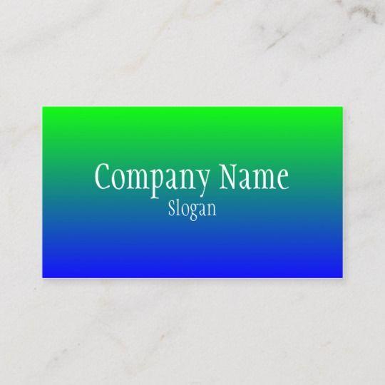 Lime Green and Blue Logo - Green Blue Ombre Business Card | Zazzle.co.uk