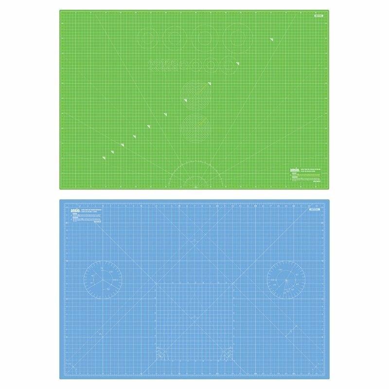 Lime Green and Blue Logo - Double Sided Cutting Mat A1 Imperial Metric Lime Green Sky Blue ...