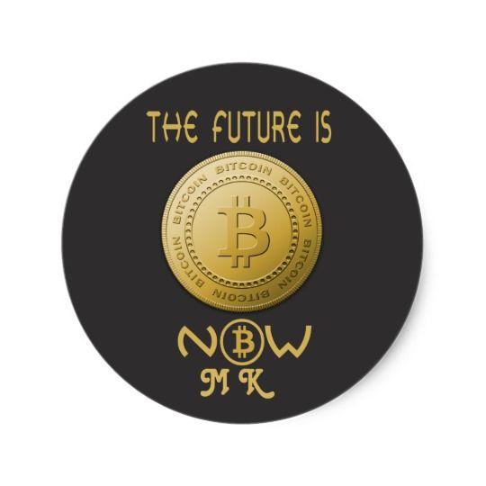 Gold Bitcoin Logo - Gold Bitcoin Logo Symbol The Future Is Now Classic Round Sticker