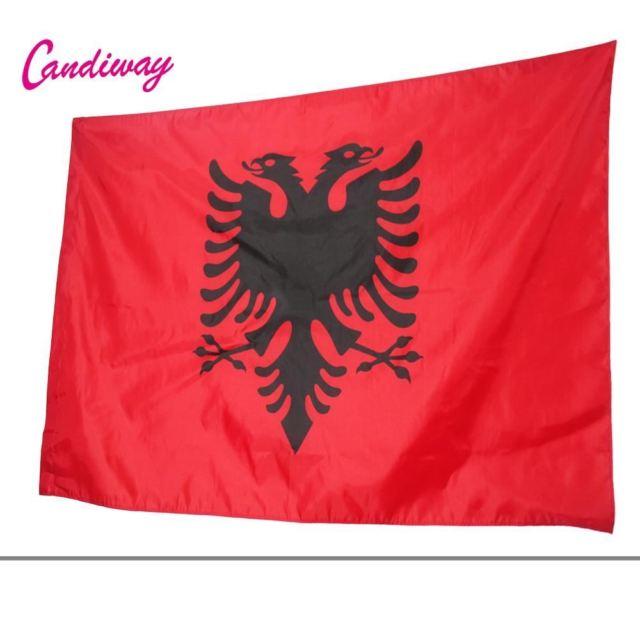 Red Double Headed Eagle Logo - Albania Flag Double Headed Eagle Outdoor Indoor Banner Albanian Arms ...