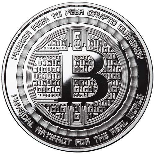 Gold Bitcoin Logo - oz Proof Bitcoin Anonymous Owl Silver Round