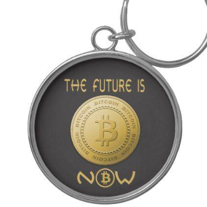 Gold Bitcoin Logo - Gold Bitcoin Logo Symbol The Future Is Now Keychain | typography ...