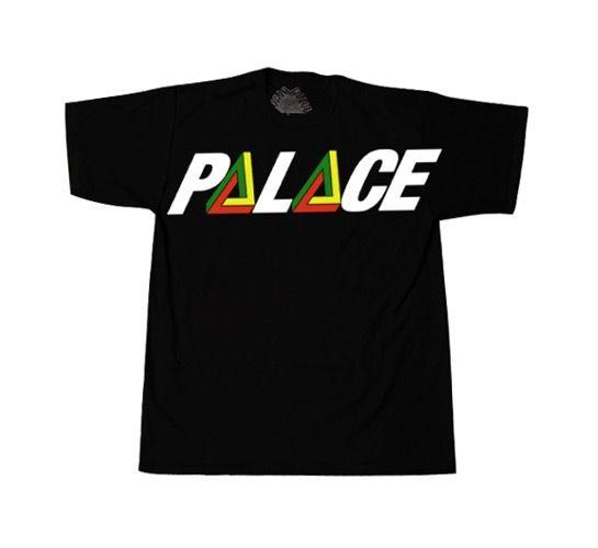 Palace Clothes Logo - Palace Tri Logo Rasta T Shirt (Black)