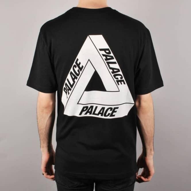 Palace Clothes Logo - Palace Skateboards Palace Tri-Ferg Glow Skate T-Shirt - Black ...
